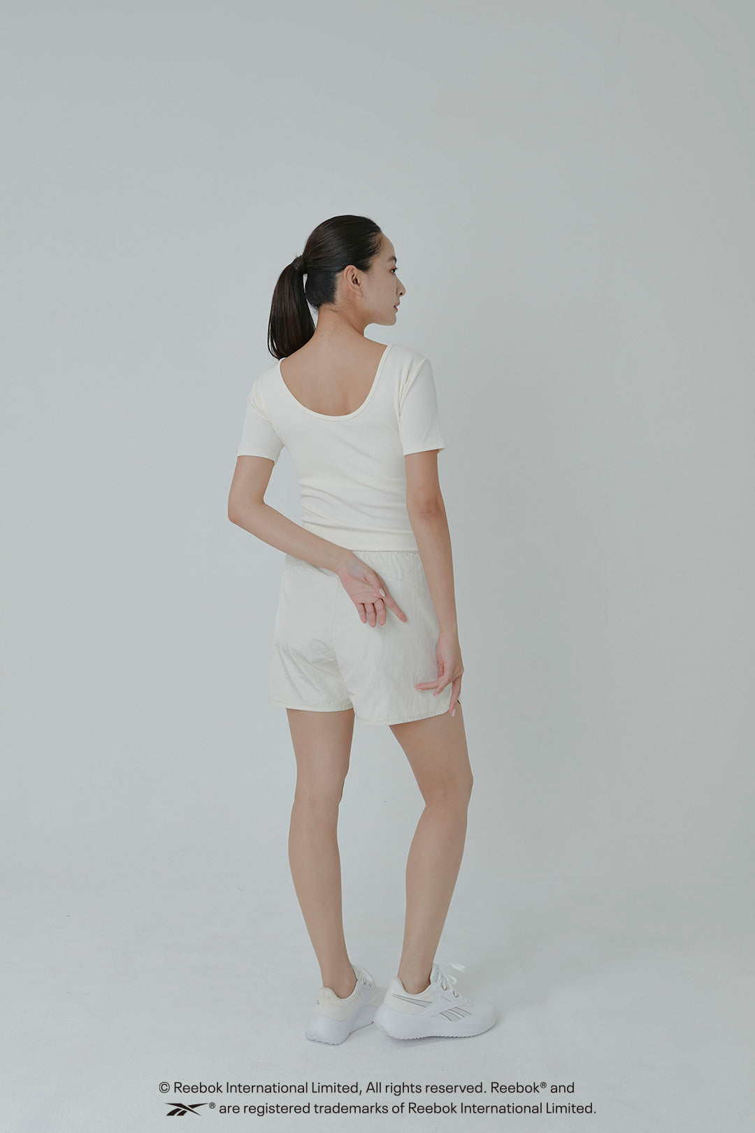 REE  FIT  SHORT  S/S  LIB  W-TEE REEBOK / リーボック リーフィット ショートスリーブ リブW Tシャツ